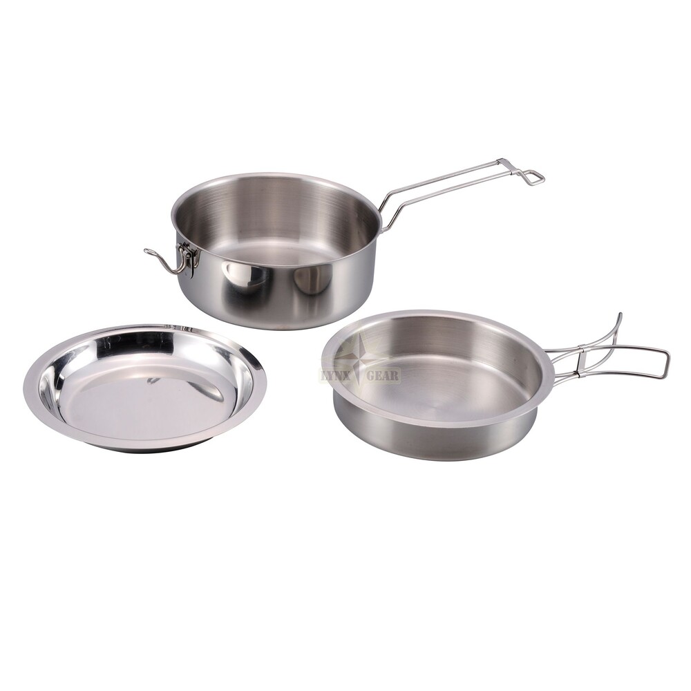 Origin Outdoors Stainless Steel Cooking Set Snap-Pack