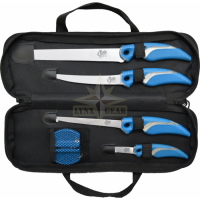 Cuda 6 Piece Knife & Sharpener Set with case